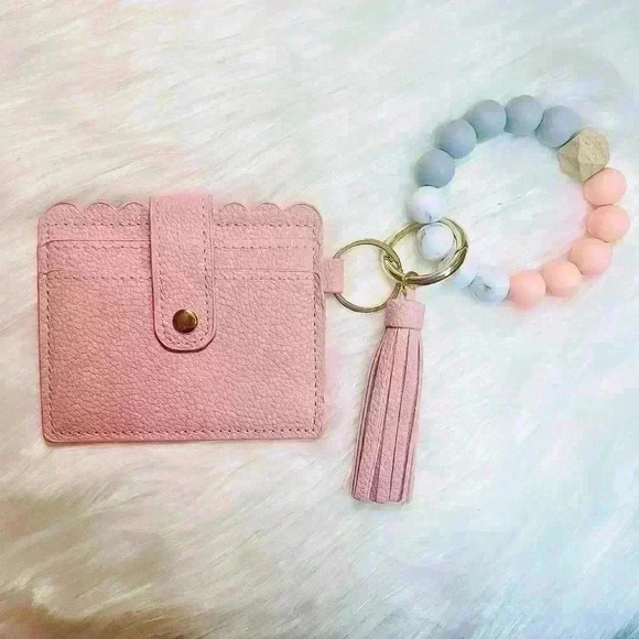 Wristlet Card Wallet Bracelet in Pink - Picture 5 of 6